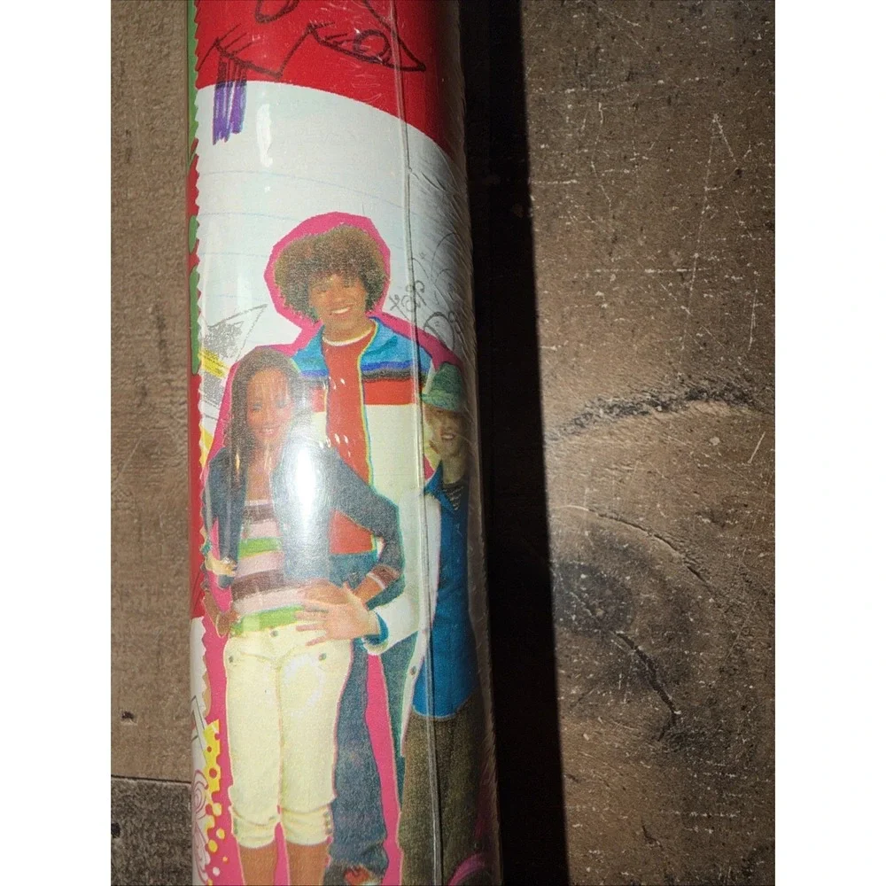 Vintage Disney High School Musical Christmas Gift Wrapping Paper Roll 70 Sq Ft